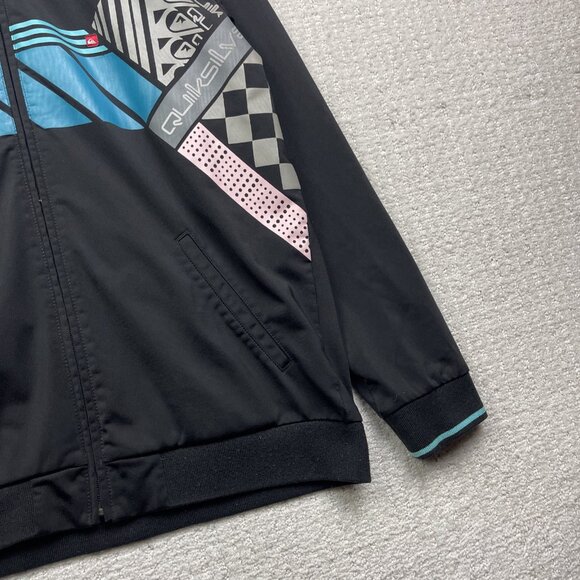 VTG Quicksilver Full Zip Sweater Jacket Y2K Surf Skate Logo Youth XL (≈ Men S) - Picture 4 of 14